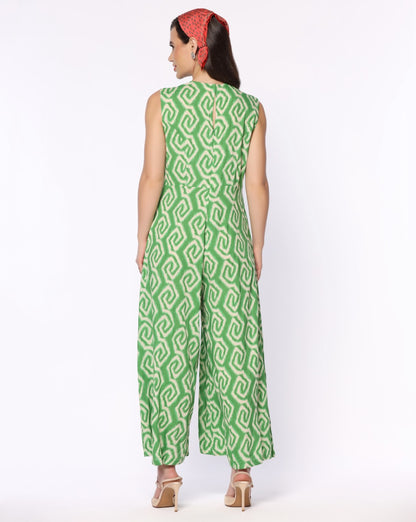 Green Floral multicolour jumpsuit