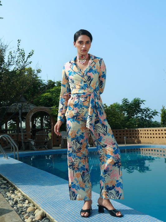 Digital Print Embroidered 3 piece set nieshfashion