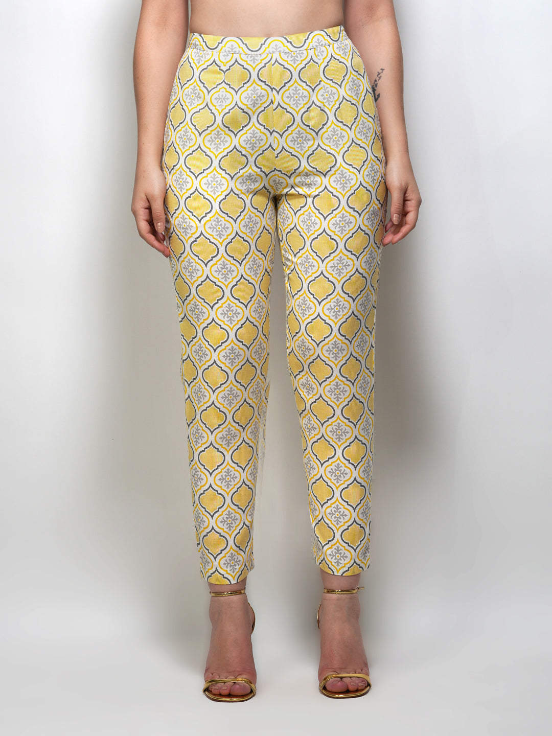 Printed yellow co-ord set