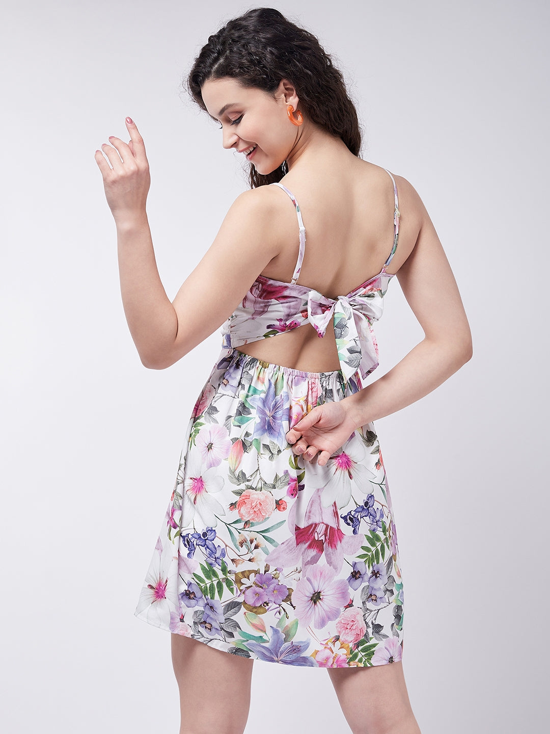 Women's Printed Strappy Floral Dress