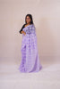 Chickenkari Purple full jaal saree