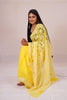 Chickenkari Yellow Half Jaal Saree