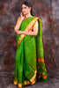 Chanderi silk light green saree with zari work