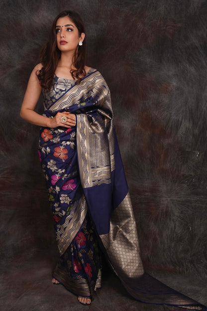 banarasi designer silk saree nieshfashion