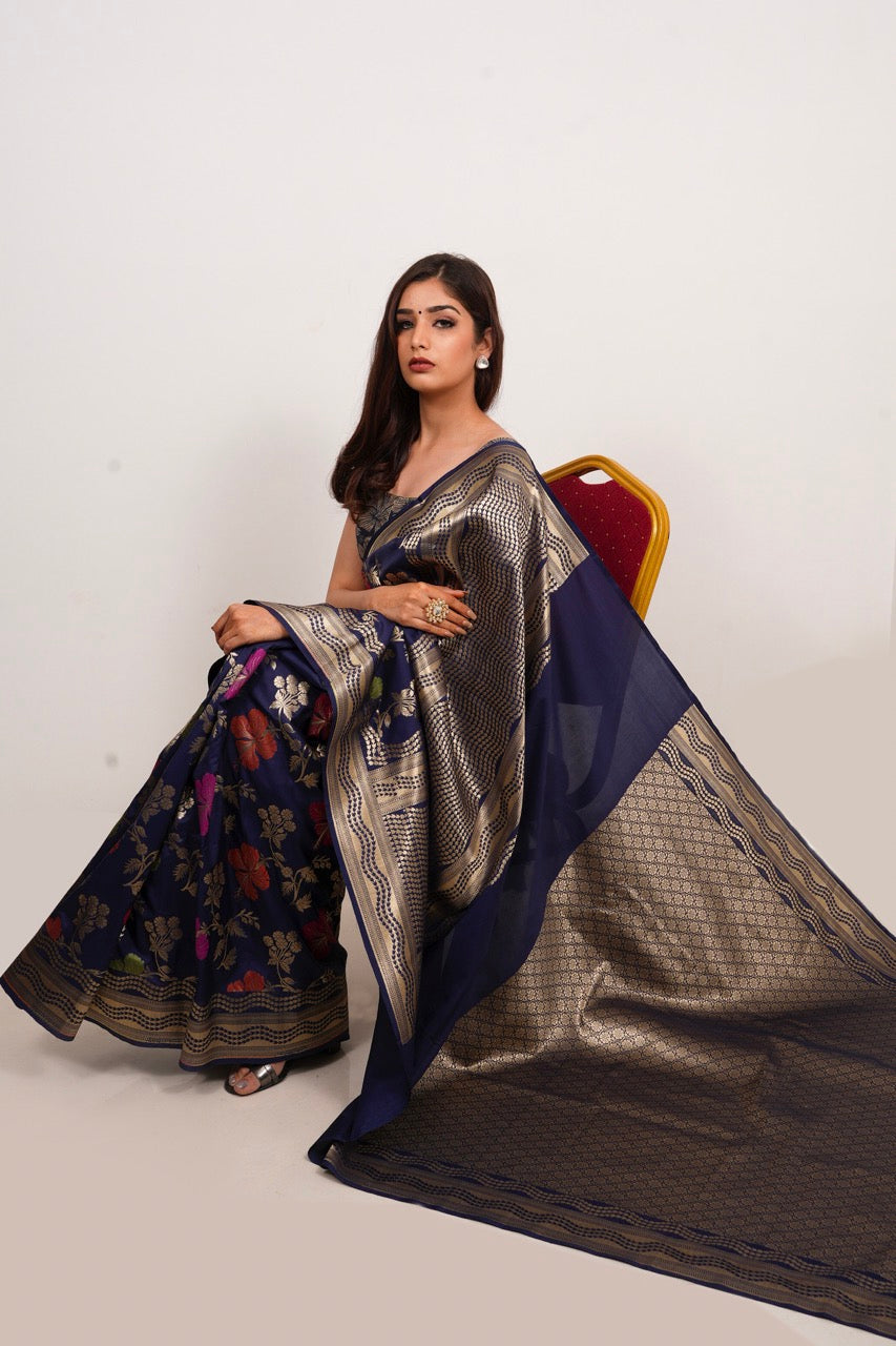 banarasi designer silk saree nieshfashion