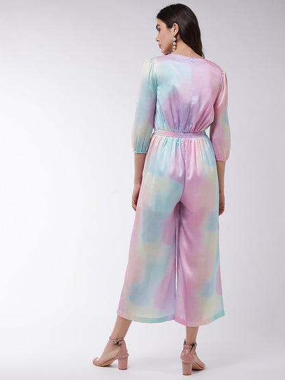 Candy Inspired Digital Printed Collared Jumpsuit