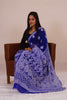 Chickenkari Blue lenhga saree